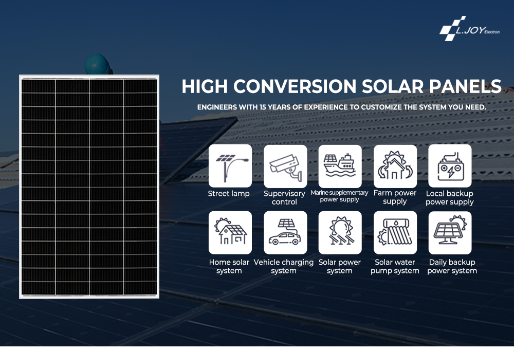 Durable and Efficient solar panels mini 18V 100W Solar Panel for solar monitoring system
