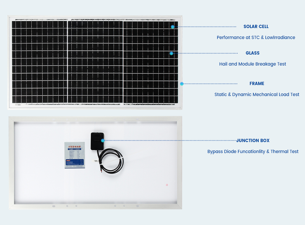 Durable and Efficient solar panels mini 18V 100W Solar Panel for solar monitoring system