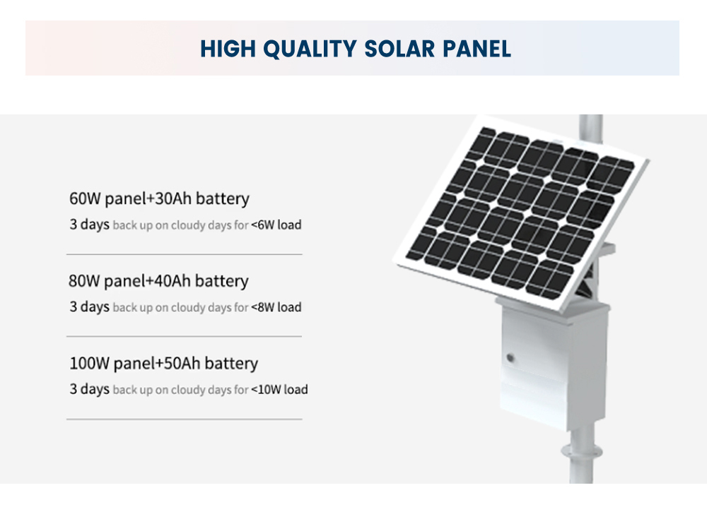 12V 80AH solar battery camera monitoring system outdoor river safety solar panels monitoring system
